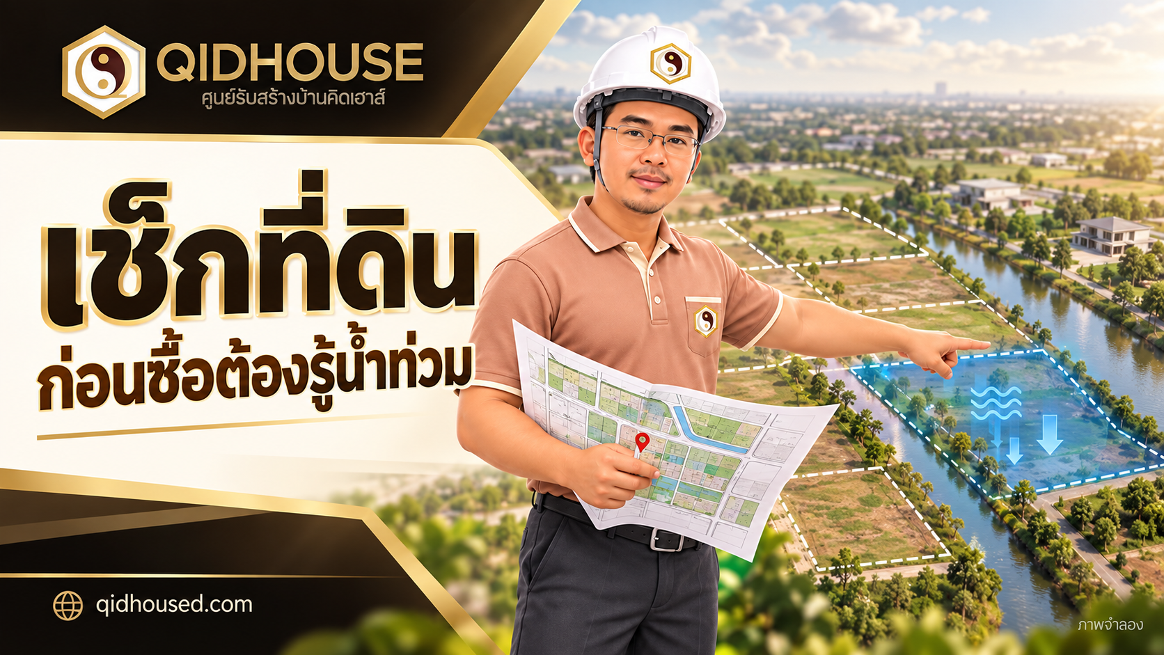 เช็กความเสี่ยงน้ำท่วมก่อนซื้อที่ดินสร้างบ้าน ต้องดูข้อมูลอะไรบ้าง?